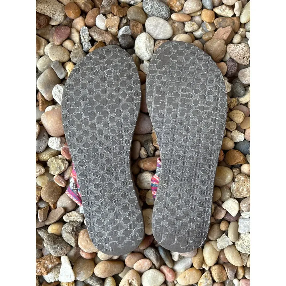 Sanuk Women's Yoga Sling Flip Flop Sandal Southwestern Aztec Comfort‎ Size 10